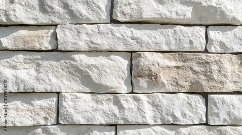 White and beige stone wall texture.  Natural stone background.