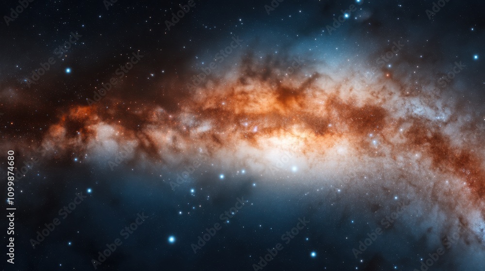 Fototapeta premium Stargazing adventure galaxy exploration under a moonless sky