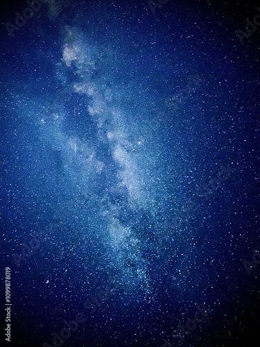 Blue Galaxy and star on the night.