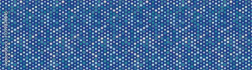 Round spotted pattern with geometric repetition. Ideal for fabric prints, poster backgrounds, and abstract wallpaper designs with trendy circles.