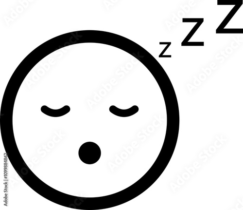 Sleep icon, Sleeping Well ,Nighttime Sleep royalty free vector , Sleeping , ZZZ Line Icons, Alarm snooze, isolated on transparent background, used for healthy life, mobile app, web design and ui.