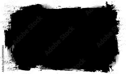 black banner label sign brushed painting artistic abstract background grunge style