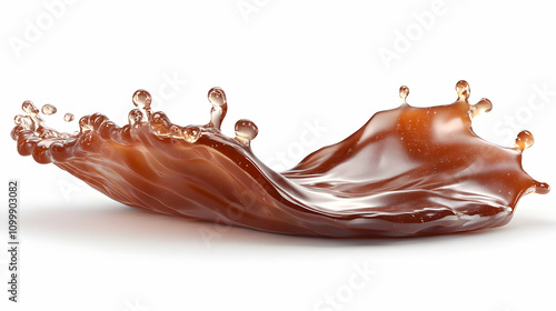 3D Render Brown Liquid Splash Illustration