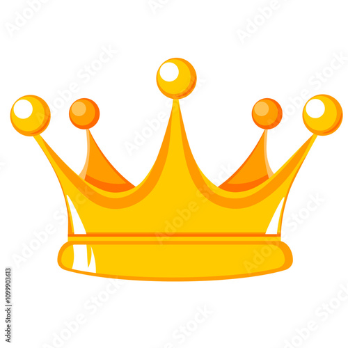 Vector image of a crown made of gold