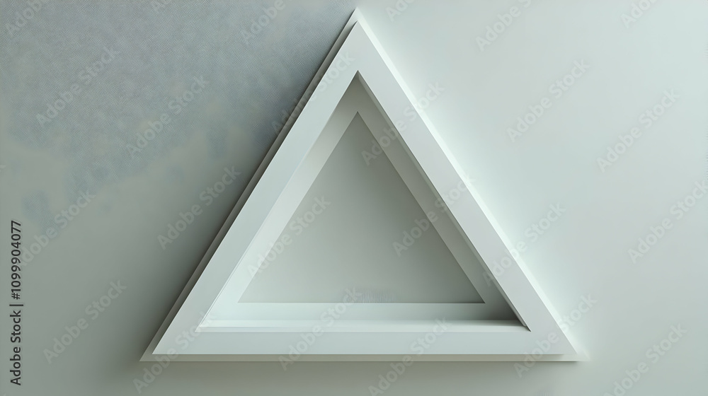 Obraz premium Abstract 3D Triangle Shelf Illustration
