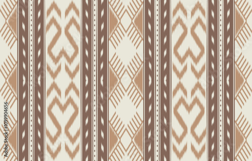 Geometric ethnic oriental ikat seamless pattern  color oriental. Aztec ornament print. Design for background ,curtain, carpet, wallpaper, clothing, wrapping, Batik, vector illustration.