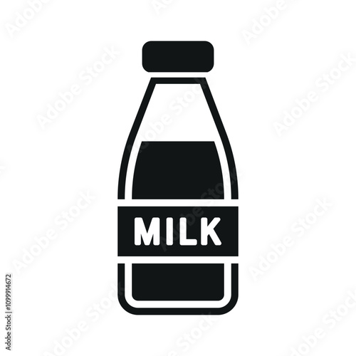 Milk icon a fresh and minimalist vector graphic ideal for food and drink websites, health-related marketing, or any project requiring a smooth, dairy-inspired look