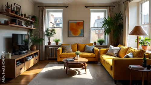 Cozy and Colorful Living Room in London Flat