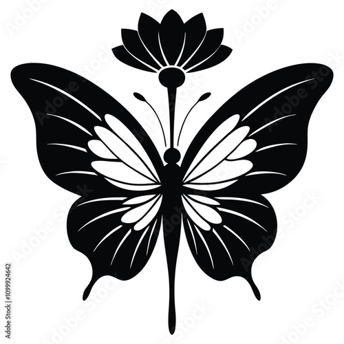 Delicate Butterfly Vector Illustration for Spring Designs