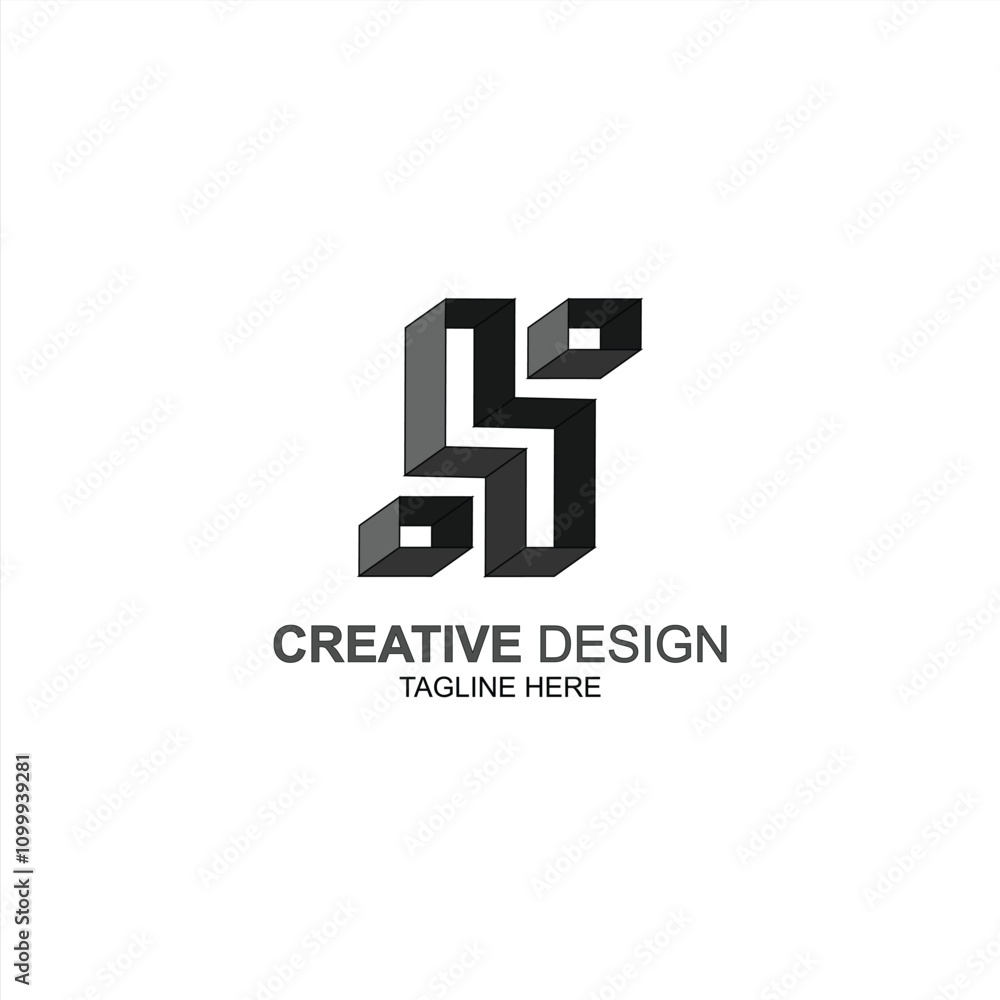 Obraz premium logo s initial icon with creative vector illustration