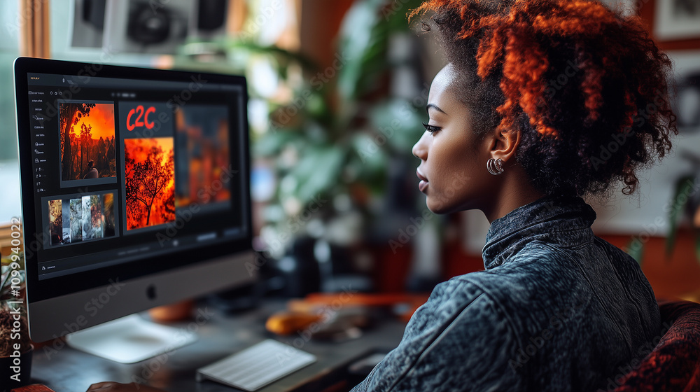 A freelance designer selling creative templates on a C2C platform, with