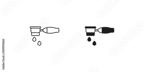 espresso set icon with white background vector stock illustration