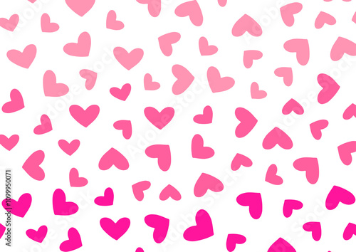 Vector pattern of pink hearts. Valentine's Day, Valentine's Day. Vector illustration of hearts