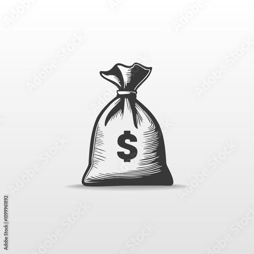 Money bag with dollar sign. Business, finance, banking and investment concept