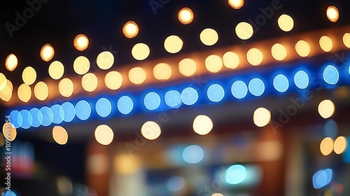 Wallpaper Mural At night beautiful Abstract blurred office interior room blurry working space with defocused effect : Generative AI Torontodigital.ca