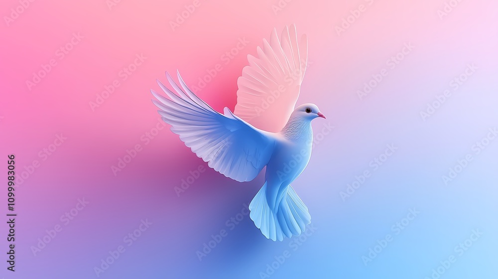 Obraz premium Peaceful Dove: A Symbol of Hope and Harmony