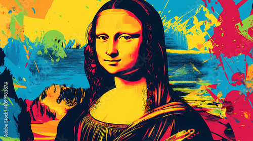 Mona lisa | graffiti | pop art. Popart. Illustration