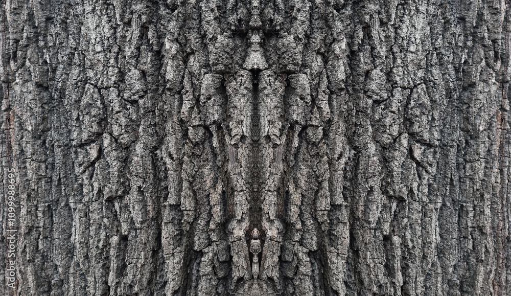 Obraz premium Old oak tree bark. Bark crack texture for background