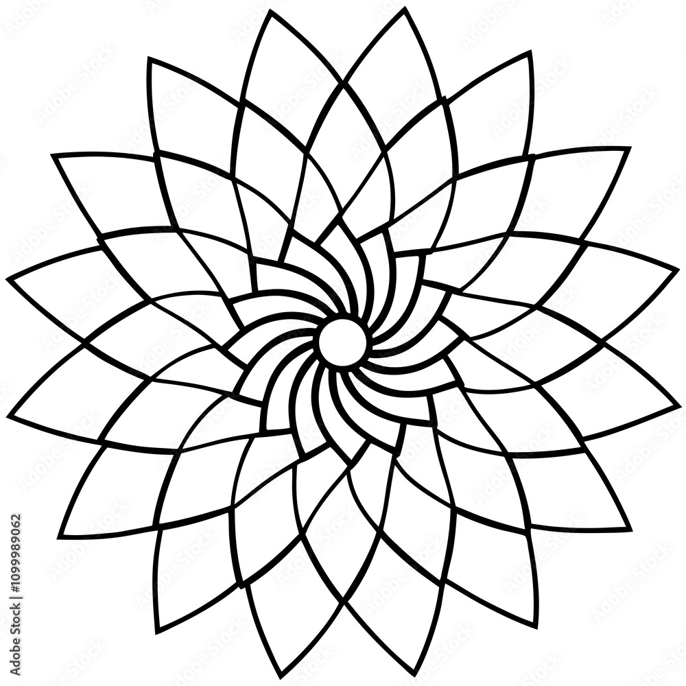 Obraz premium Radiant Spiral Mandala