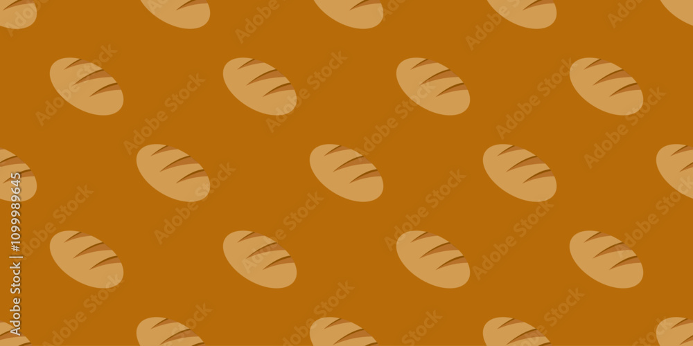 Obraz premium Bread pattern background. seamless pattern of bread. bakery theme pattern. seamless pattern with breads. bread pattern illustration.