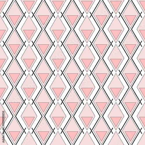 Seamless geometrical shapes rhombus pattern