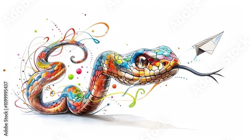 Snakes making paper airplanes