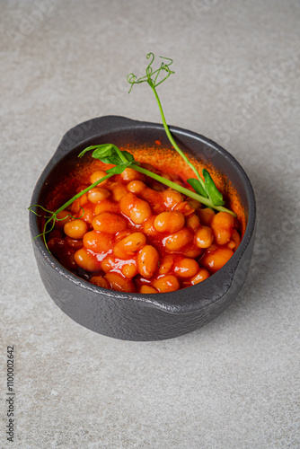 white beans with tomato sauce