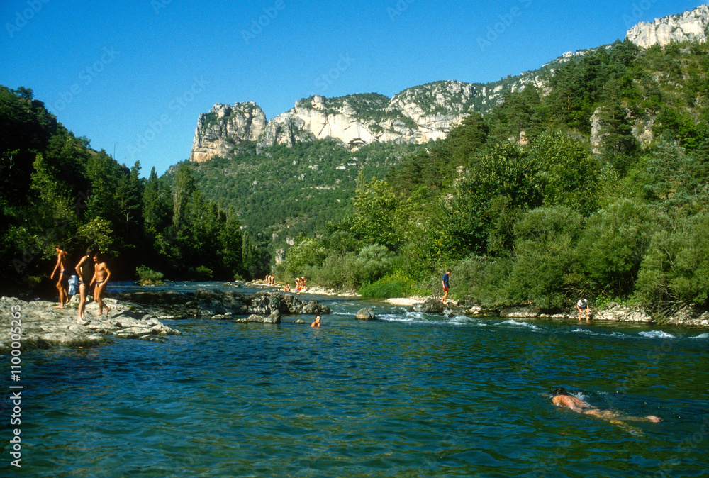 Φωτογραφία Gorges du Tarn, Parc naturel régional des Grands Causses, Lozère, 48, France