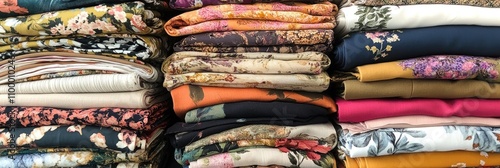 Wallpaper Mural Bountiful Stash of Fall Fabrics Ready for Creative Sewing Projects Torontodigital.ca
