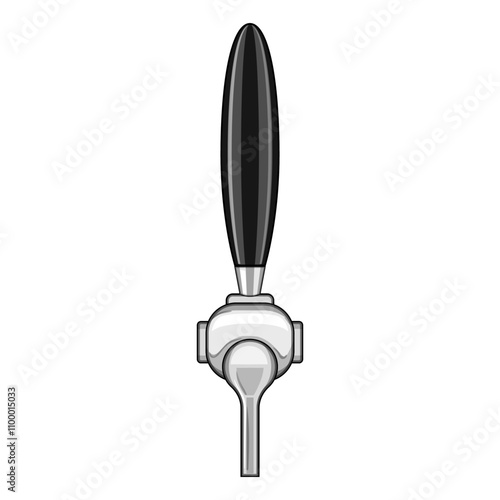 draft beer tap cartoon. keg pour, foam bar, ale lager draft beer tap sign. isolated symbol vector illustration