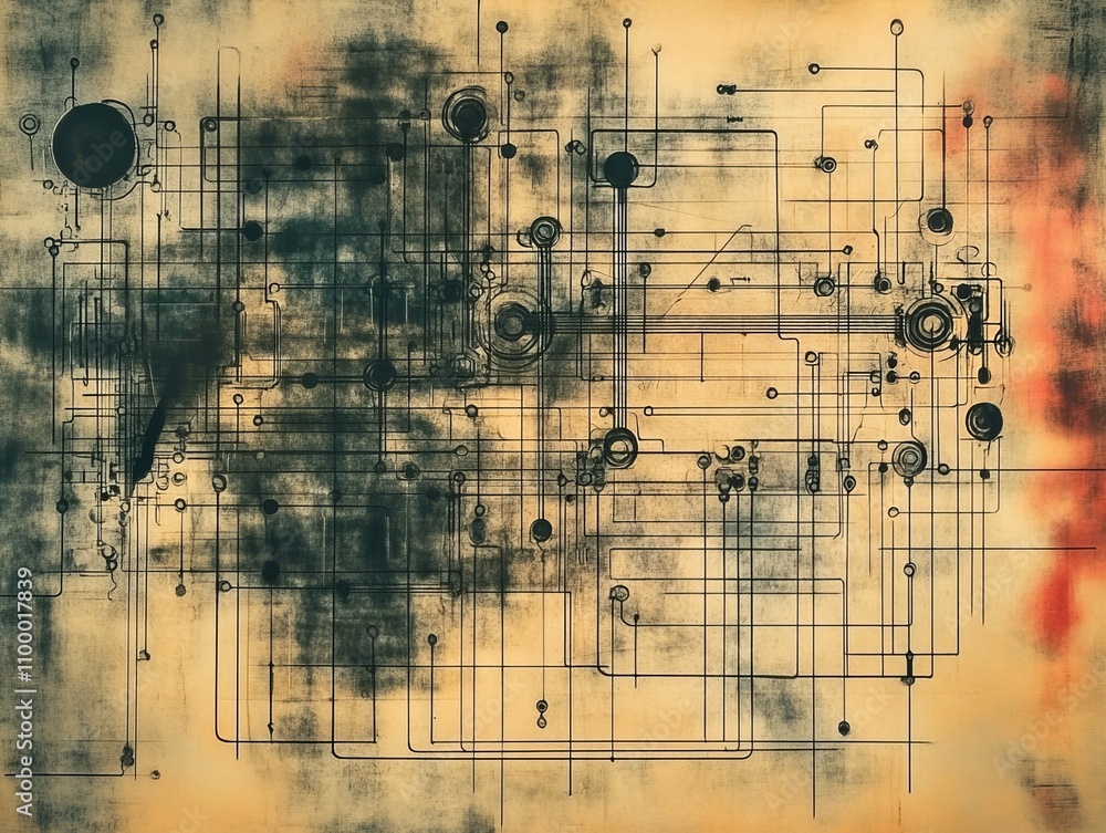Obraz premium background with old science effect