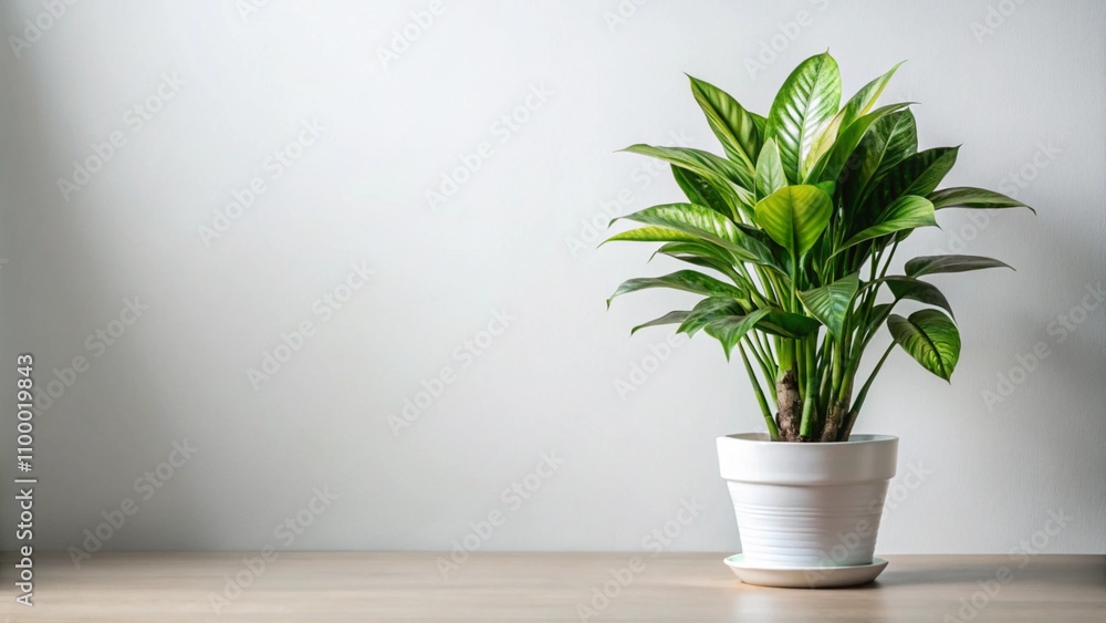 Fototapeta premium Indoor plant isolated on white background for decor ideas.