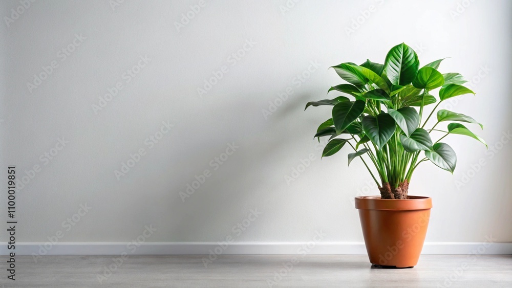 Fototapeta premium Indoor plant isolated on white background for decor ideas.