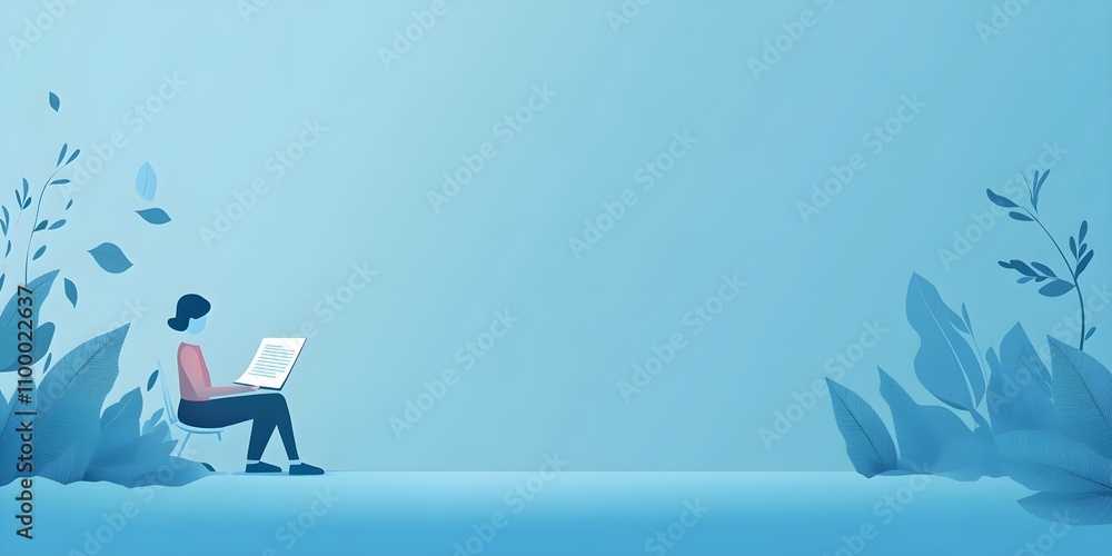 Obraz premium A person who concentrates on writing a text