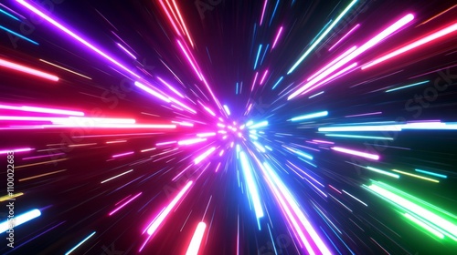 Ultraviolet abstract light. Diode tape, light line. Violet and pink gradient.