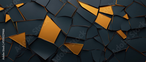 Abstract glass shard pattern with fragmented shapes photo