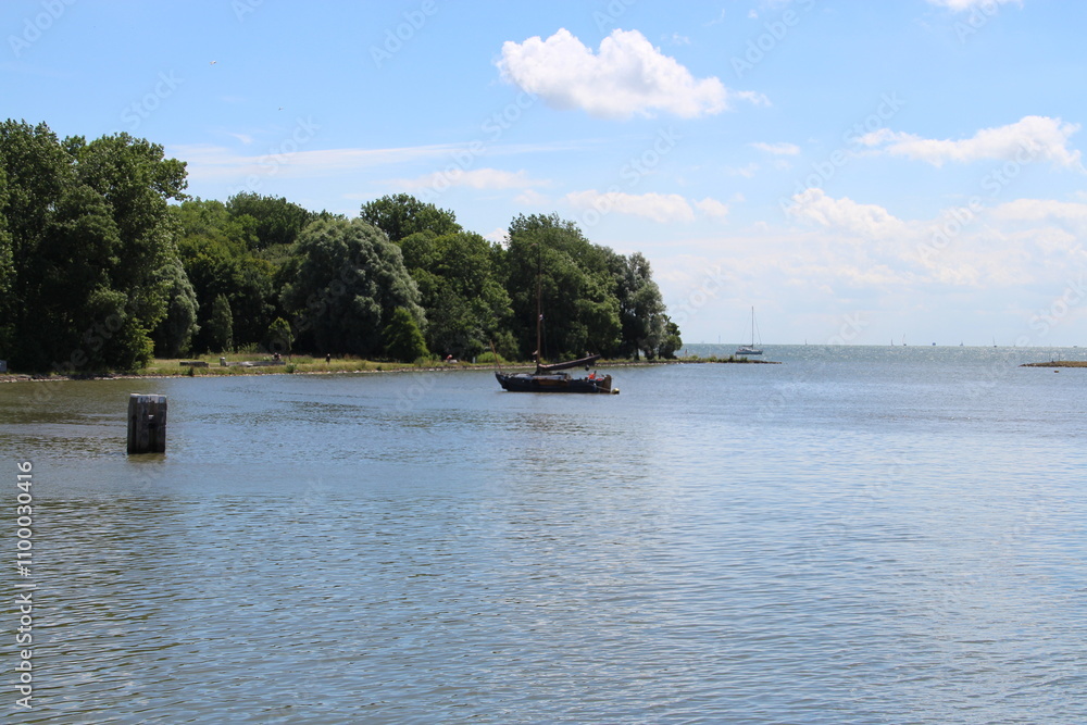 Fototapeta premium boat on the river