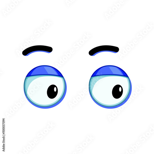 sadness eye emotions cartoon. fear surprise, anger love, envy awe sadness eye emotions sign. isolated symbol vector illustration