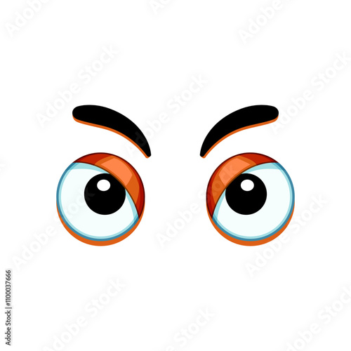 fear eye emotions cartoon. surprise anger, love envy, awe trust fear eye emotions sign. isolated symbol vector illustration