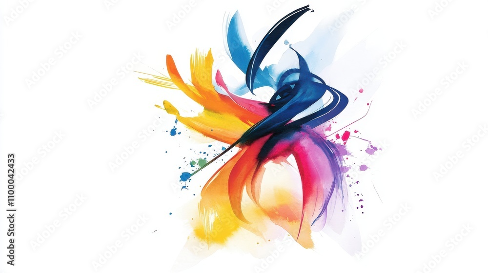Obraz premium Vibrant abstract design bursting with colors and dynamic shapes for creative projects.
