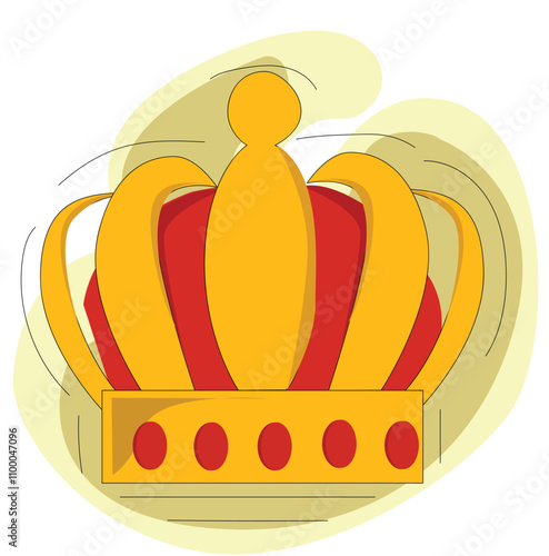 Crown Logo Icon. golden king or queen crown of gold.