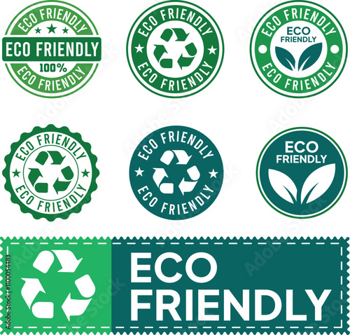 Eco friendly label design set