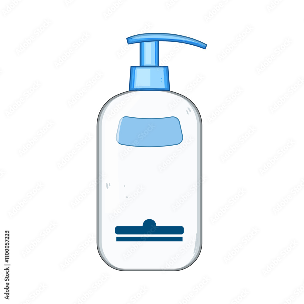 Fototapeta premium hypoallergenic lotion baby cartoon. fragrance free, dermatologist pediatrician, protection soft hypoallergenic lotion baby sign. isolated symbol vector illustration