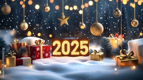 New Year celebrate background design with Generative AI.