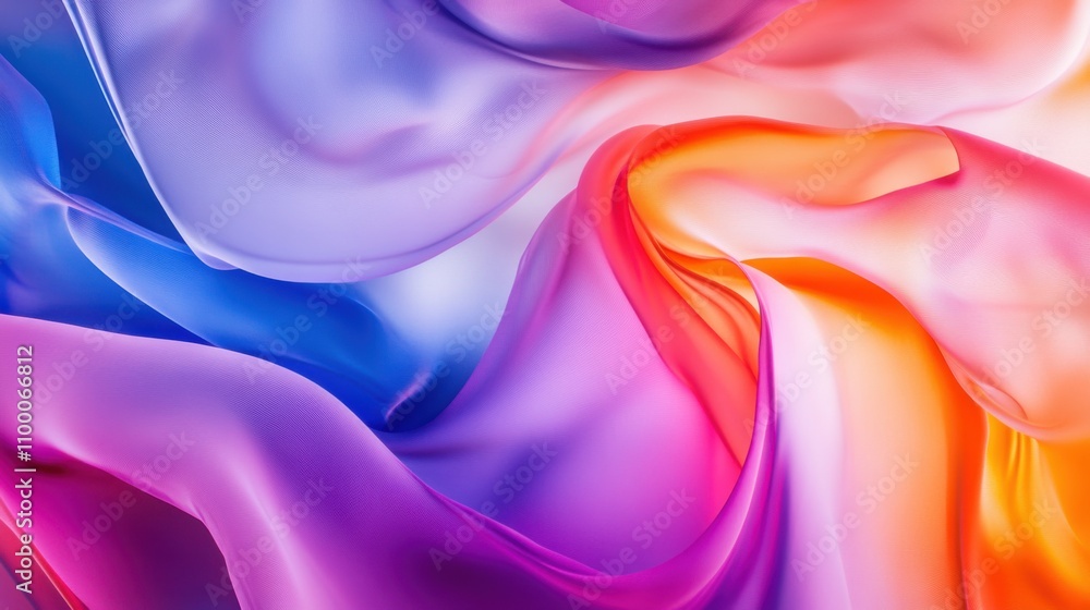 Fototapeta premium An abstract portrayal of a melting pot of colors and shapes blending into one another, Symbolizing the fusion of different cultures and ideas, photography style