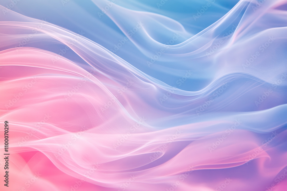 Fototapeta premium Soft focus smoke trails in gentle pastel hues.