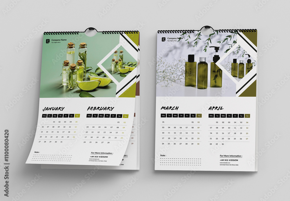 New Year Calender Layout Stock Template | Adobe Stock
