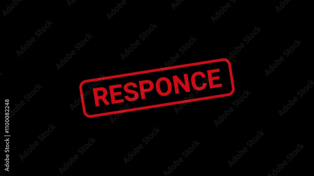 Response Rubber stamp text Animation Response Rubber stamp text Animation