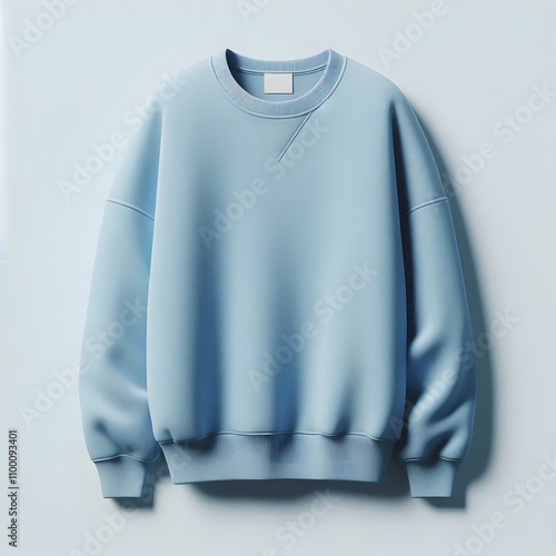 A plain blue sky sweatshirt was prepared for a mockup.

