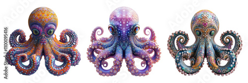 Colorful Octopus Illustrations For Creative Projects photo